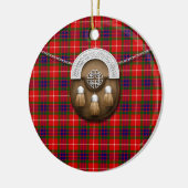 Clan Fraser Tartan und Sporran Keramikornament (Links)
