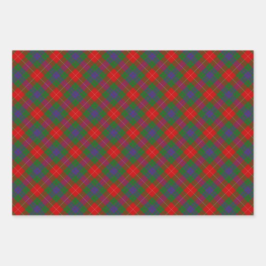 Clan Fraser Tartan Wrapping Paper Sheets Geschenkpapier Set (Vorderseite 3)