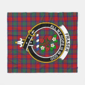 Clan Fraser von Alreifen Tartan Kariert Fleecedecke (Vorderseite (Horizontal))