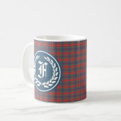 Clan Fraser von Lovat Ancient Tartan Monogram Kaffeetasse (Vorderseite Links)