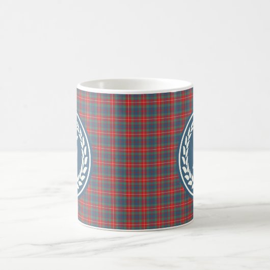 Clan Fraser von Lovat Ancient Tartan Monogram Kaffeetasse (Mittel)