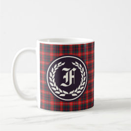 Clan Fraser von Lovat Modern Tartan Monogram Kaffeetasse