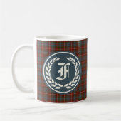 Clan Fraser von Lovat Reproduction Tartan Monogram Kaffeetasse (Links)