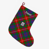 Clan Fraser von Lovat Tartan Großer Weihnachtsstrumpf (Vorderansicht (hängend))