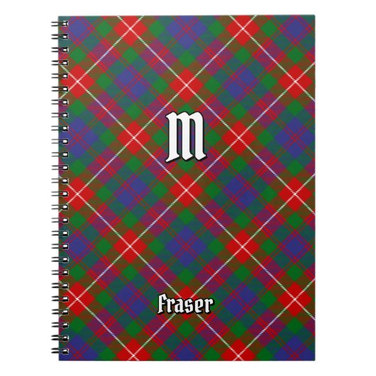 Clan Fraser von Lovat Tartan Notebook Notizblock (Vorderseite)