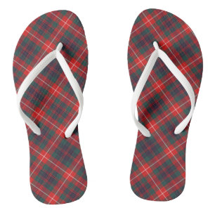 Clan Fraser von Lovat Tartan Red and Blue Kariert Badesandalen