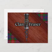 Clan Fraser von Lovat Tartan Sgian Dubh Blade Postkarte (Vorne/Hinten)
