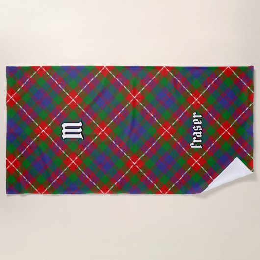 Clan Fraser von Lovat Tartan Strandtuch (Vorderseite)