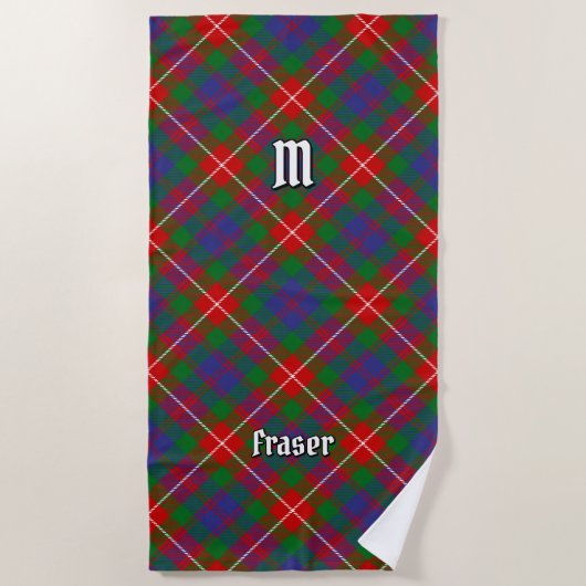 Clan Fraser von Lovat Tartan Strandtuch (Vorderseite)