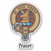 Clan Fraser von Lovat Wappen Aufkleber (Vorderseite)