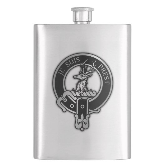 Clan Fraser von Lovat Wappen Hip Flask Flachmann (Vorderseite)