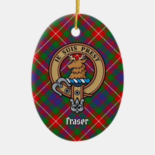 Clan Fraser von Lovat Wappen Keramik Ornament (Vorne)
