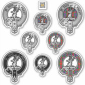 Clan Fraser von Lovat Wappen & Tartan Aufkleber (Vorderseite)