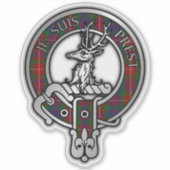 Clan Fraser von Lovat Wappen & Tartan Aufkleber (Vorderseite)