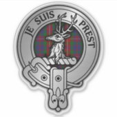 Clan Fraser von Lovat Wappen & Tartan Aufkleber (Vorderseite)