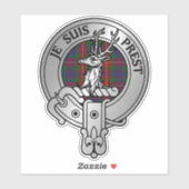 Clan Fraser von Lovat Wappen & Tartan Aufkleber (Blatt)