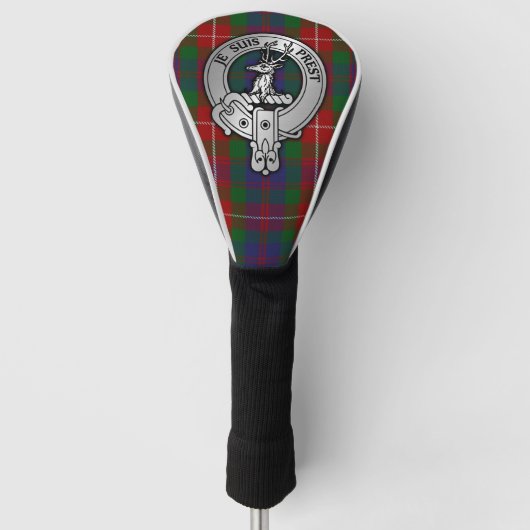 Clan Fraser von Lovat Wappen & Tartan Golf Headcover (Vorderseite)