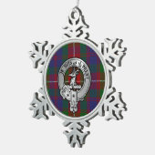Clan Fraser von Lovat Wappen & Tartan Schneeflocken Zinn-Ornament (Rechts)
