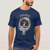 Clan Fraser von Lovat Wappen & Tartan T-Shirt (Vorderseite)