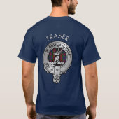 Clan Fraser von Lovat Wappen & Tartan T-Shirt (Rückseite)
