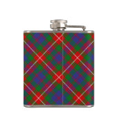 Clan Fraser von Lovat Wappen über Tartan Flachmann (Rückseite)