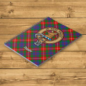 Clan Fraser von Lovat Wappen über Tartan Notizblock