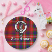 Clan Fraser Wappen Abzeichen Tartan individuell an Pappteller (Party)