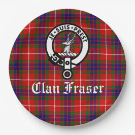 Clan Fraser Wappen Abzeichen Tartan individuell an Pappteller