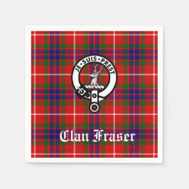 Clan Fraser Wappen Abzeichen Tartan individuell an Serviette
