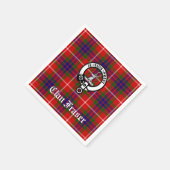 Clan Fraser Wappen Abzeichen Tartan individuell an Serviette (Ecke)