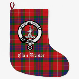Clan Fraser Wappen Abzeichen & Tartan individuell Großer Weihnachtsstrumpf