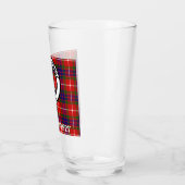Clan Fraser Wappen Abzeichen und Tartan Glas (Links)