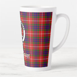 Clan Fraser Wappen Abzeichen und Tartan Milchtasse