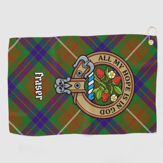 Clan Fraser Wappen Golfhandtuch (Horizontal)