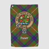 Clan Fraser Wappen Golfhandtuch (Vorderseite)