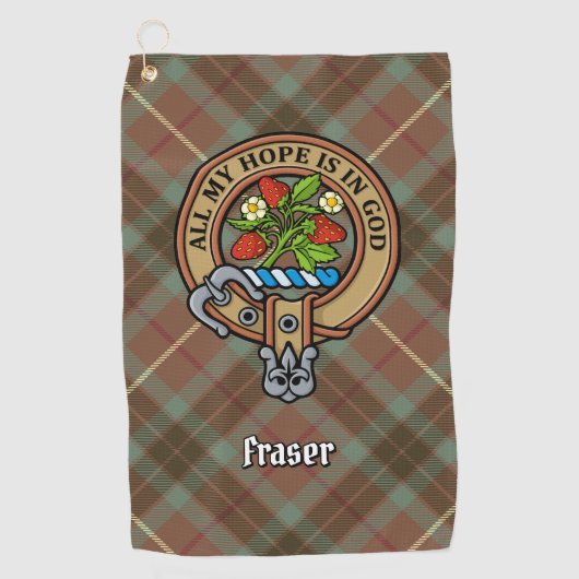 Clan Fraser Wappen Golfhandtuch (Vorderseite)