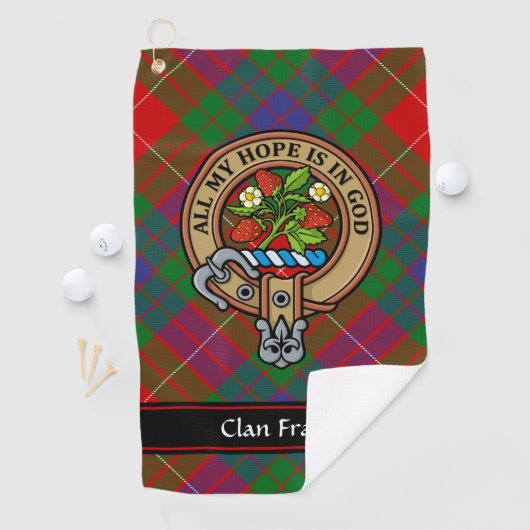 Clan Fraser Wappen Golfhandtuch (Insitu)