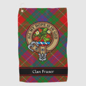 Clan Fraser Wappen Golfhandtuch (Vorderseite)
