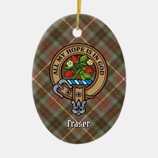 Clan Fraser Wappen Keramik Ornament (Vorne)