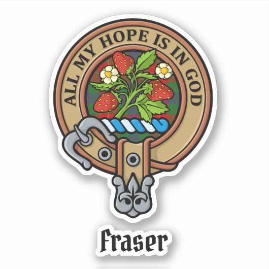 Clan Fraser Wappen Sticker (Vorderseite)