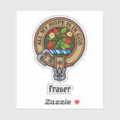 Clan Fraser Wappen Sticker (Blatt)