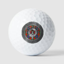 Clan Fraser Wappen & Tartan Knot Golf Balls