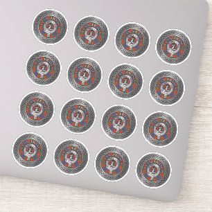 Clan Fraser Wappen & Tartan Knot Sticker