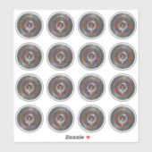 Clan Fraser Wappen & Tartan Knot Sticker (Blatt)