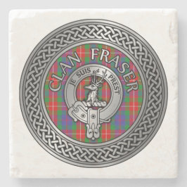 Clan Fraser Wappen & Tartan Knot Stone Untersetzer