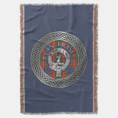 Clan Fraser Wappen & Tartan Knot Throw Blanket Decke (Vorderseite Vertikal)