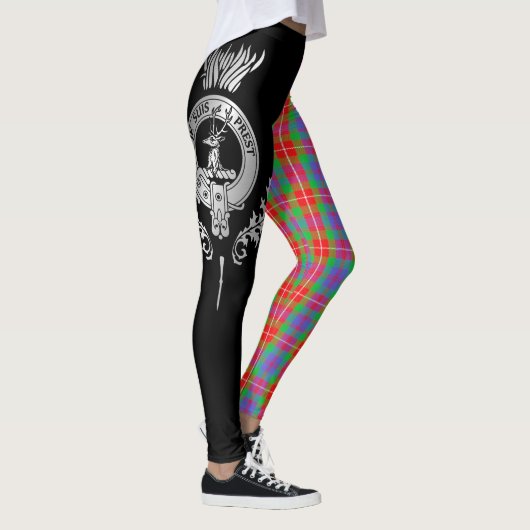 Clan Fraser Wappen & Tartan Leggings (Rechts)