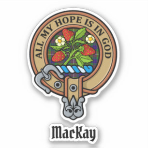 Clan Fraser Wappen über die Jagd auf Tartan Sticke Aufkleber