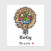 Clan Fraser Wappen über die Jagd auf Tartan Sticke Aufkleber (Blatt)