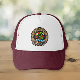 Clan Fraser Wappen über die Jagd Tartan Trucker Ha Truckerkappe